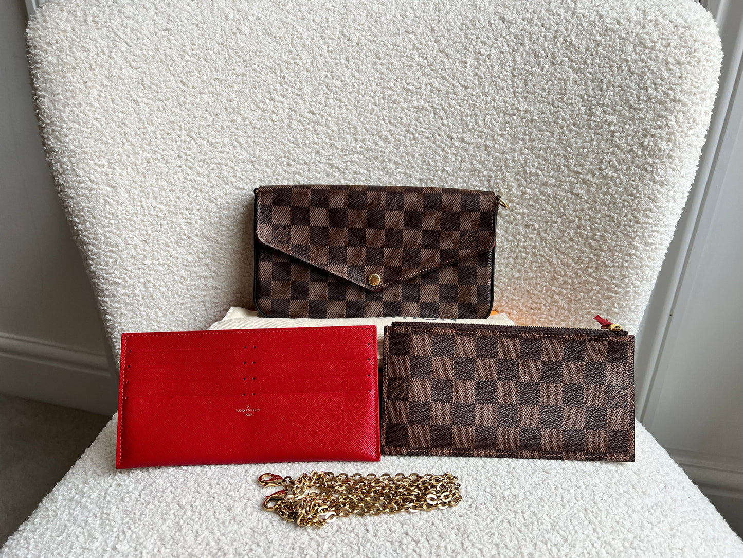 Louis Vuitton Felicie Pochette Damier Ebene (RRP £1110)