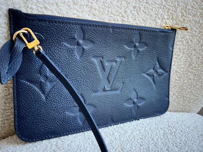 Louis Vuitton Pouch (from Neverfull) Navy Empreinte
