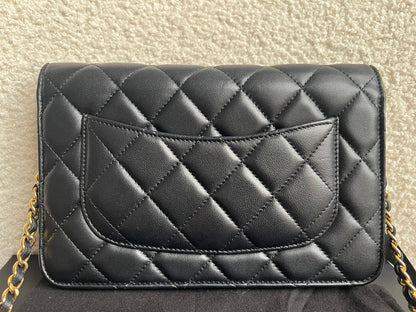 Chanel Wallet on Chain in Black Lambskin Gold Hardware (RRP £2,930)