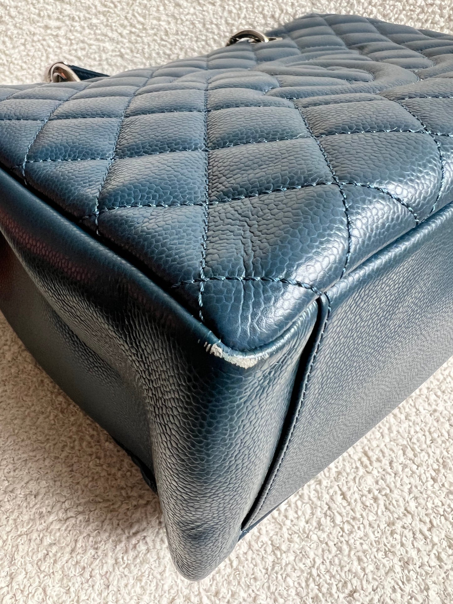 Chanel Dark Blue Blue Caviar Grand Shopper Tote (GST)