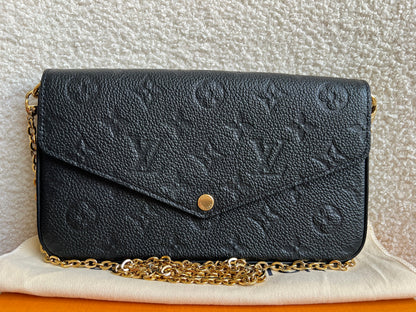Louis Vuitton Felicie Pochette Black Empreinte Monogram (RRP £1230)