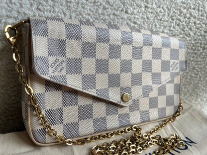 Louis Vuitton Felicie Pochette Damier Azur (RRP £1110)