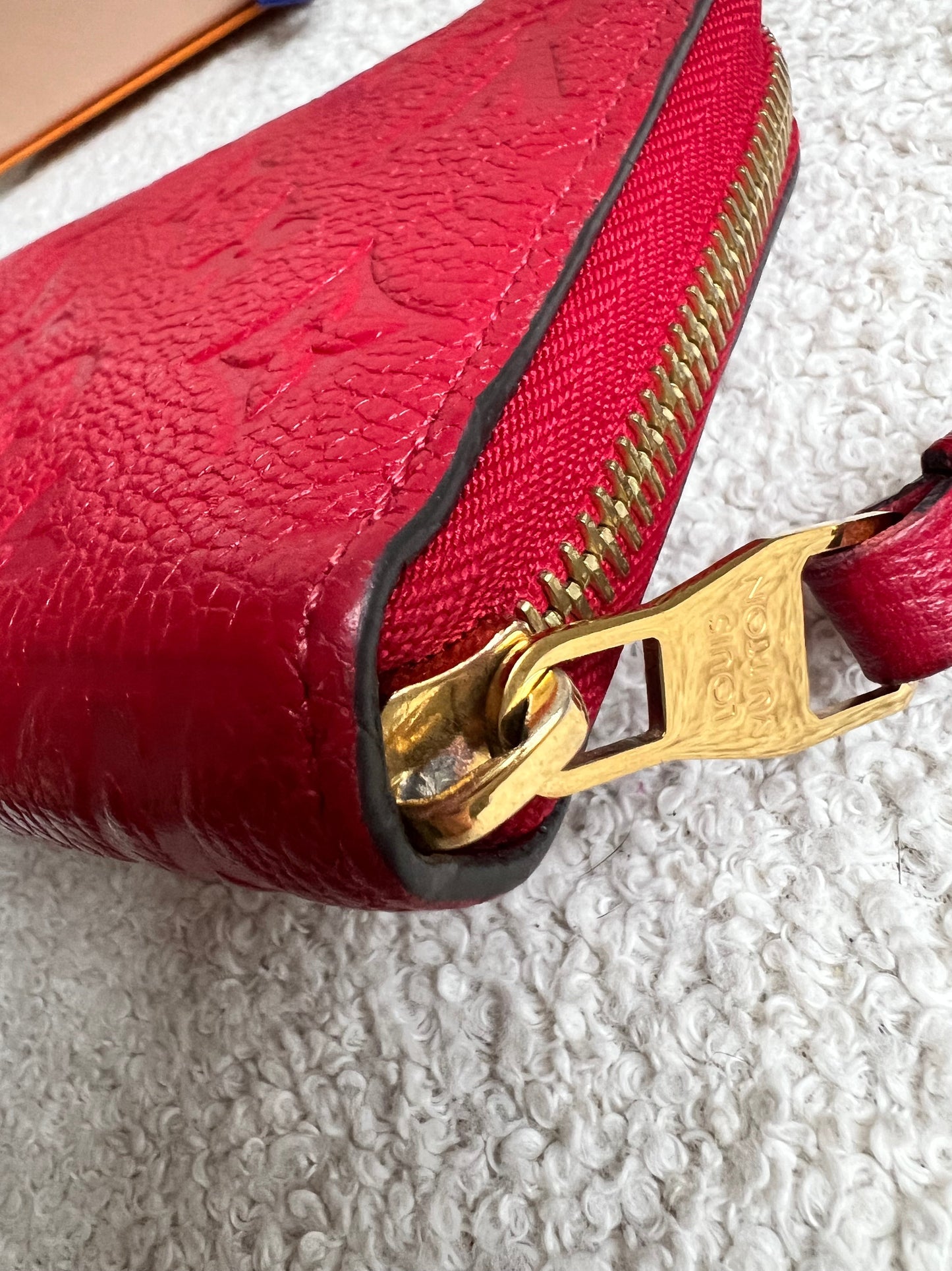 Louis Vuitton Zippy Wallet in Red Empreinte (RRP £740)
