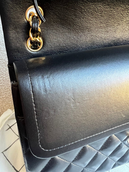 Chanel Jumbo Classic Flap in Black Lambskin Gold Hardware (RRP £9,830)
