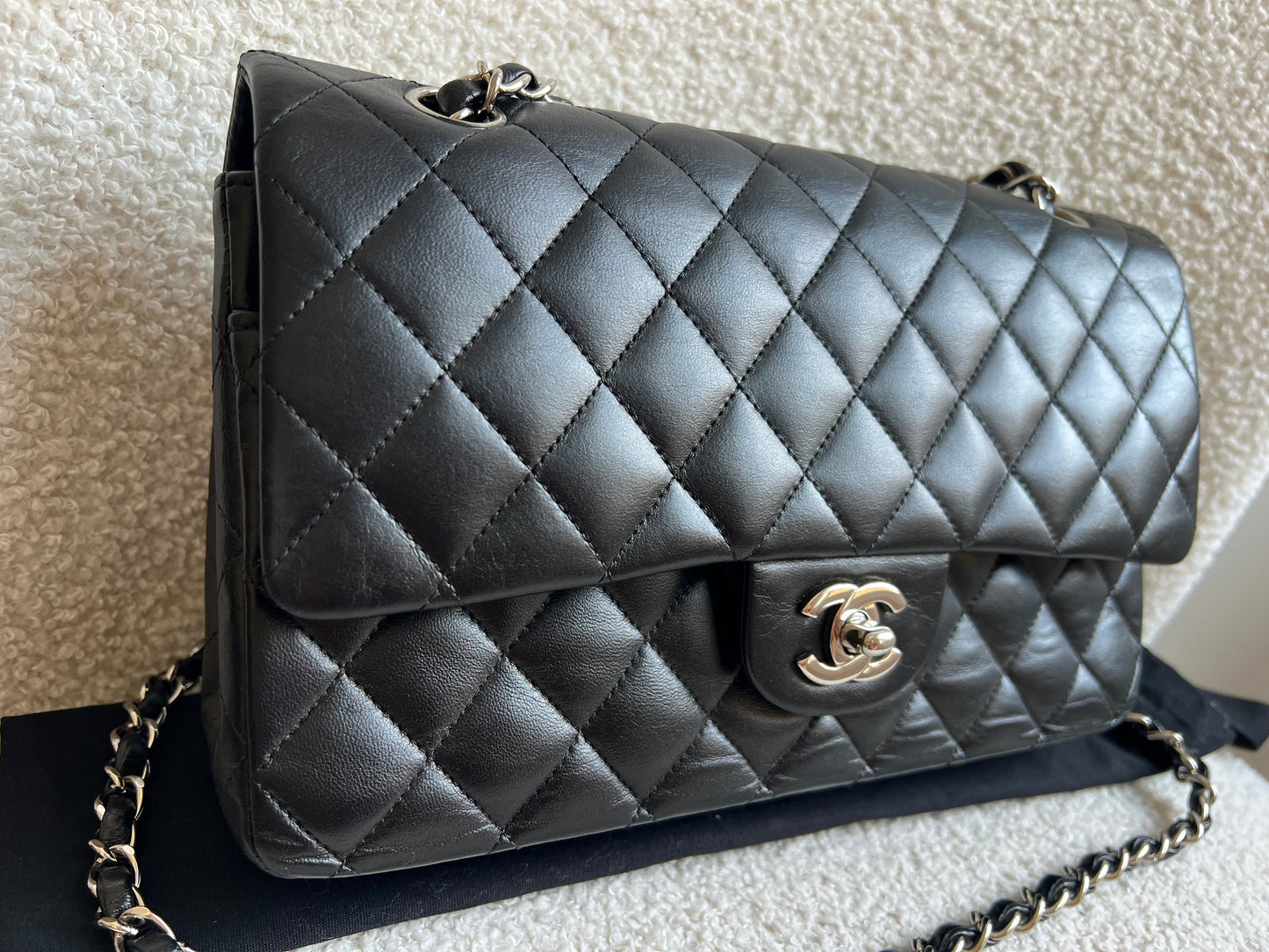 Chanel Medium Classic Flap in Black Lambskin (RRP £9,090)
