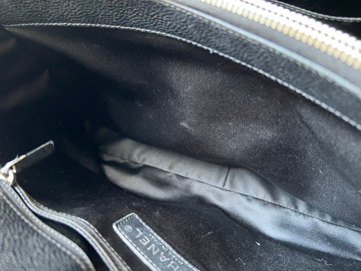 Chanel Black Caviar Grand Shopper Tote (GST) Silver Hardware