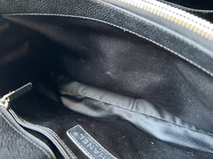 Chanel Black Caviar Grand Shopper Tote (GST) Silver Hardware