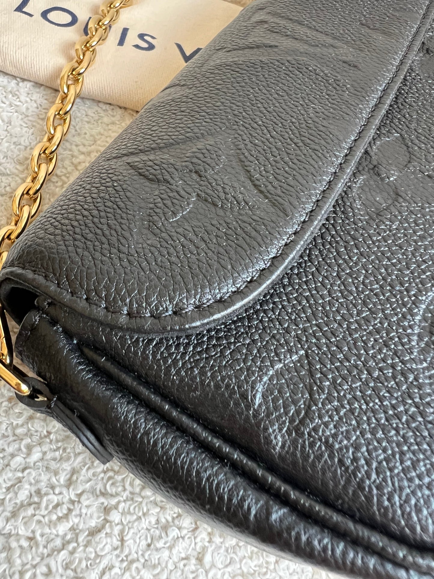 Louis Vuitton Ivy Wallet on Chain Bag Black Empreinte (RRP £1,490)