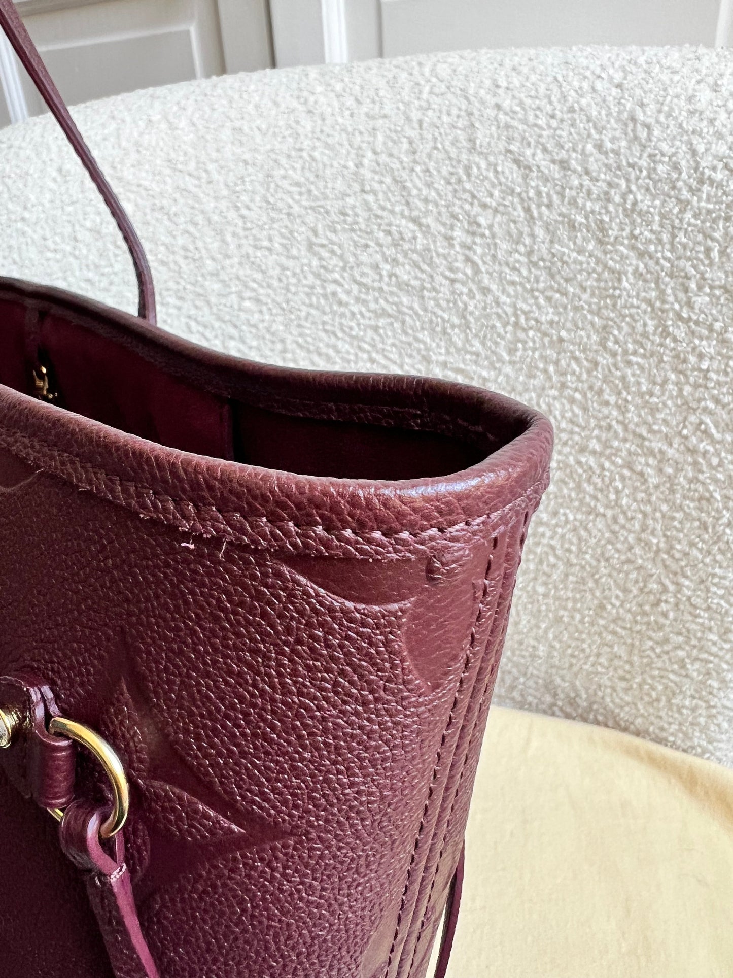 Louis Vuitton Neverfull MM Wine Empreinte (RRP £1,970)