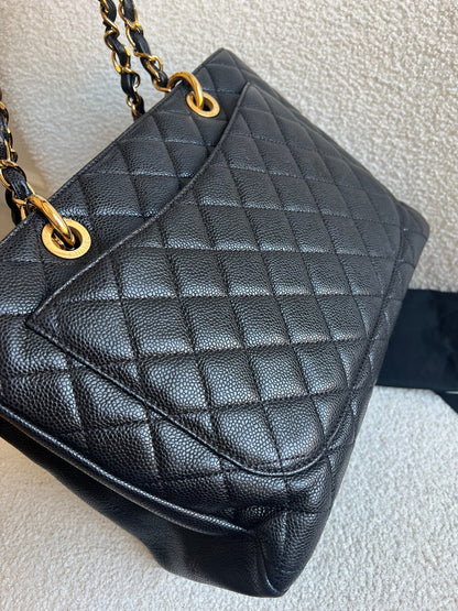 Chanel Black Caviar Grand Shopper Tote Gold Hardware (GST)
