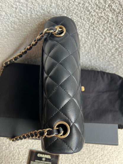 Chanel Mini Rectangular Classic Flap in Black Lambskin (RRP £4,390)