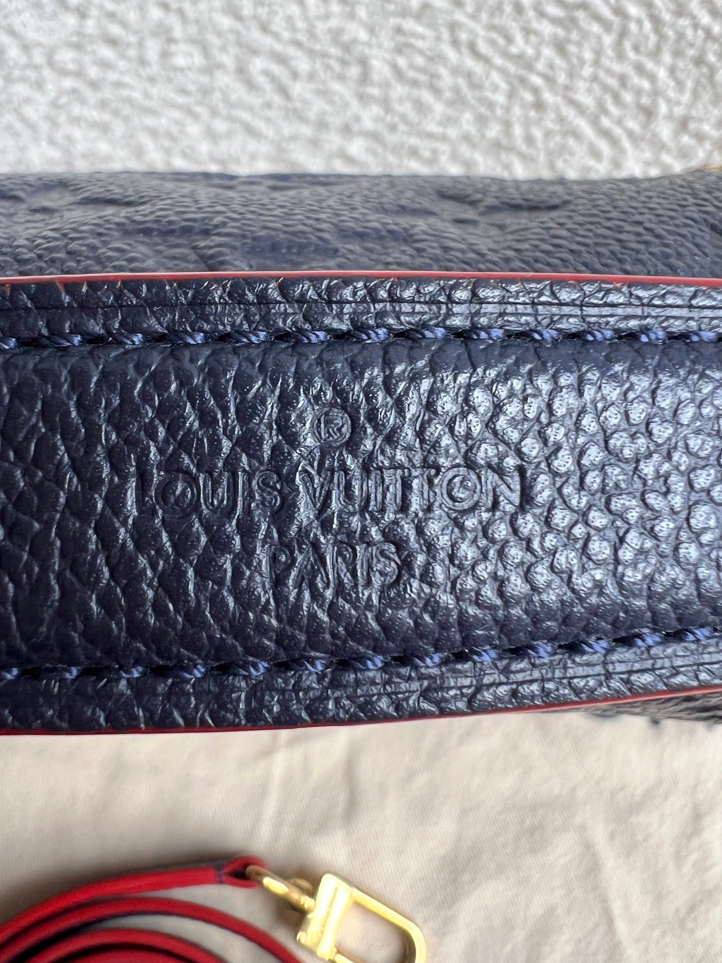 Louis Vuitton Pochette Metis Marine Rouge Empreinte (RRP £2,200)