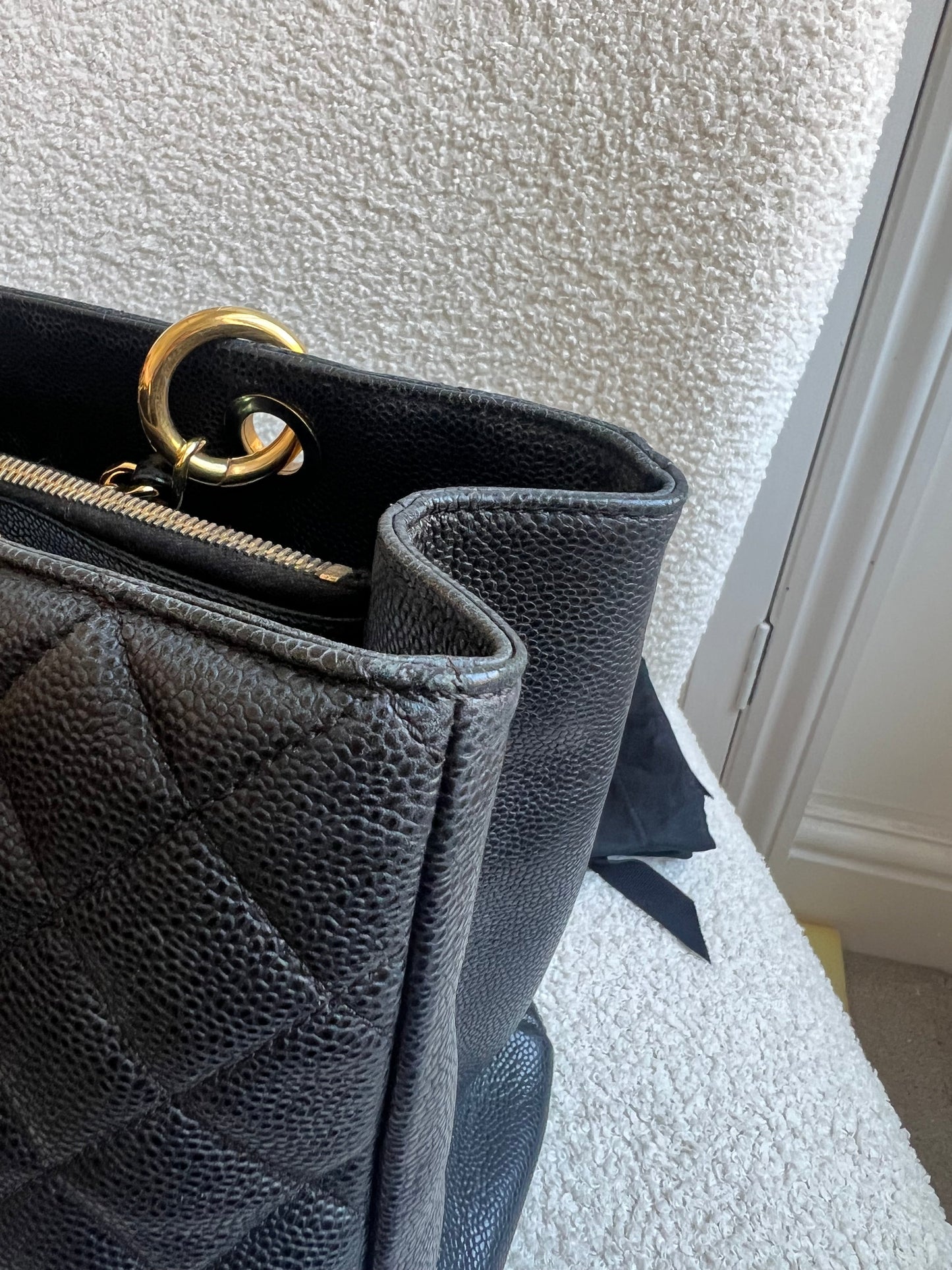 Chanel Black Caviar Grand Shopper Tote Gold Hardware (GST)
