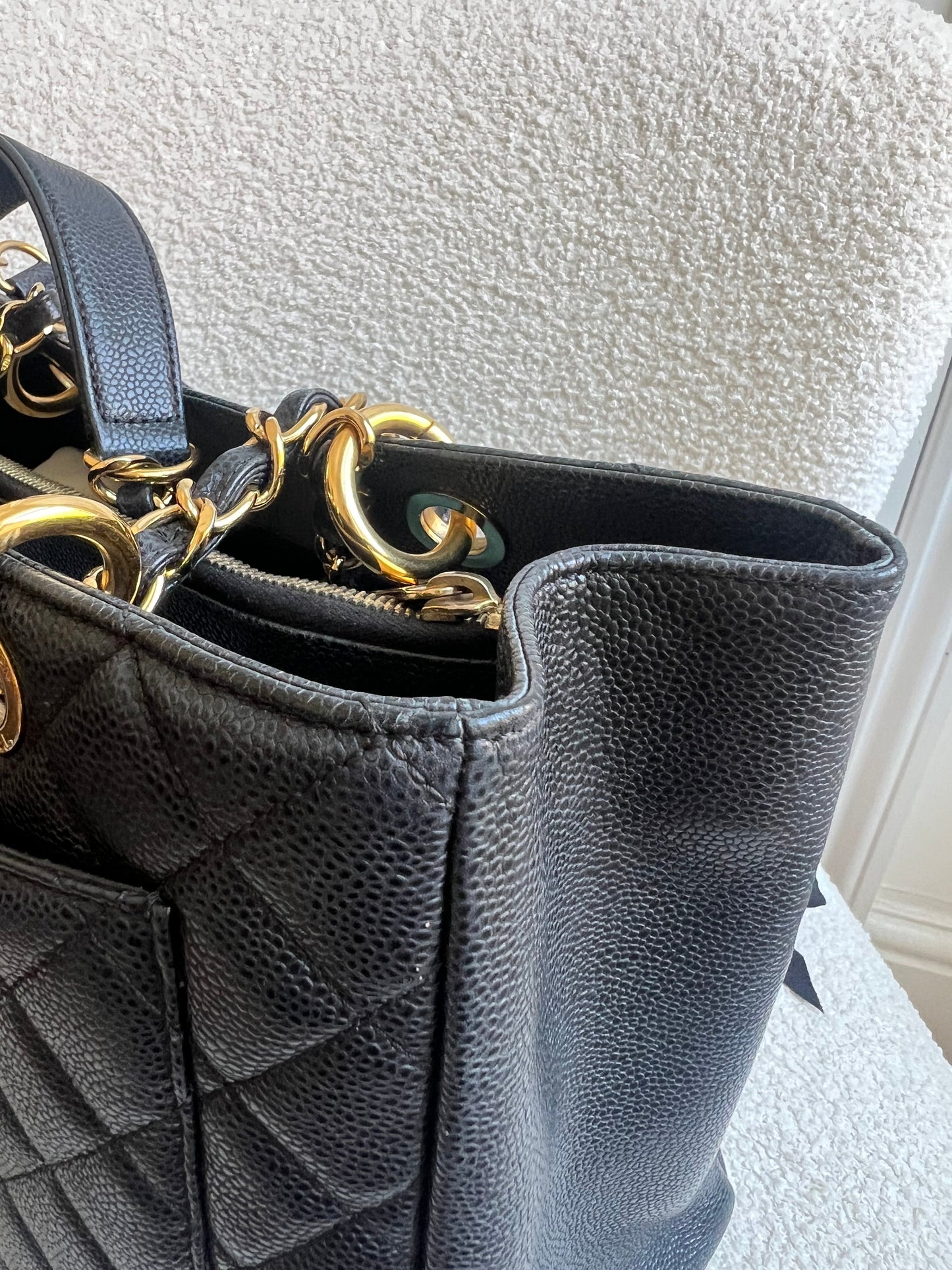 Chanel Black Caviar Grand Shopper Tote Gold Hardware (GST)