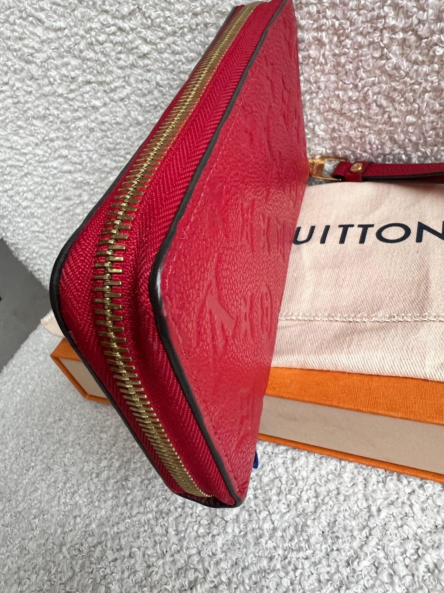 Louis Vuitton Zippy Wallet in Red Empreinte (RRP £740)