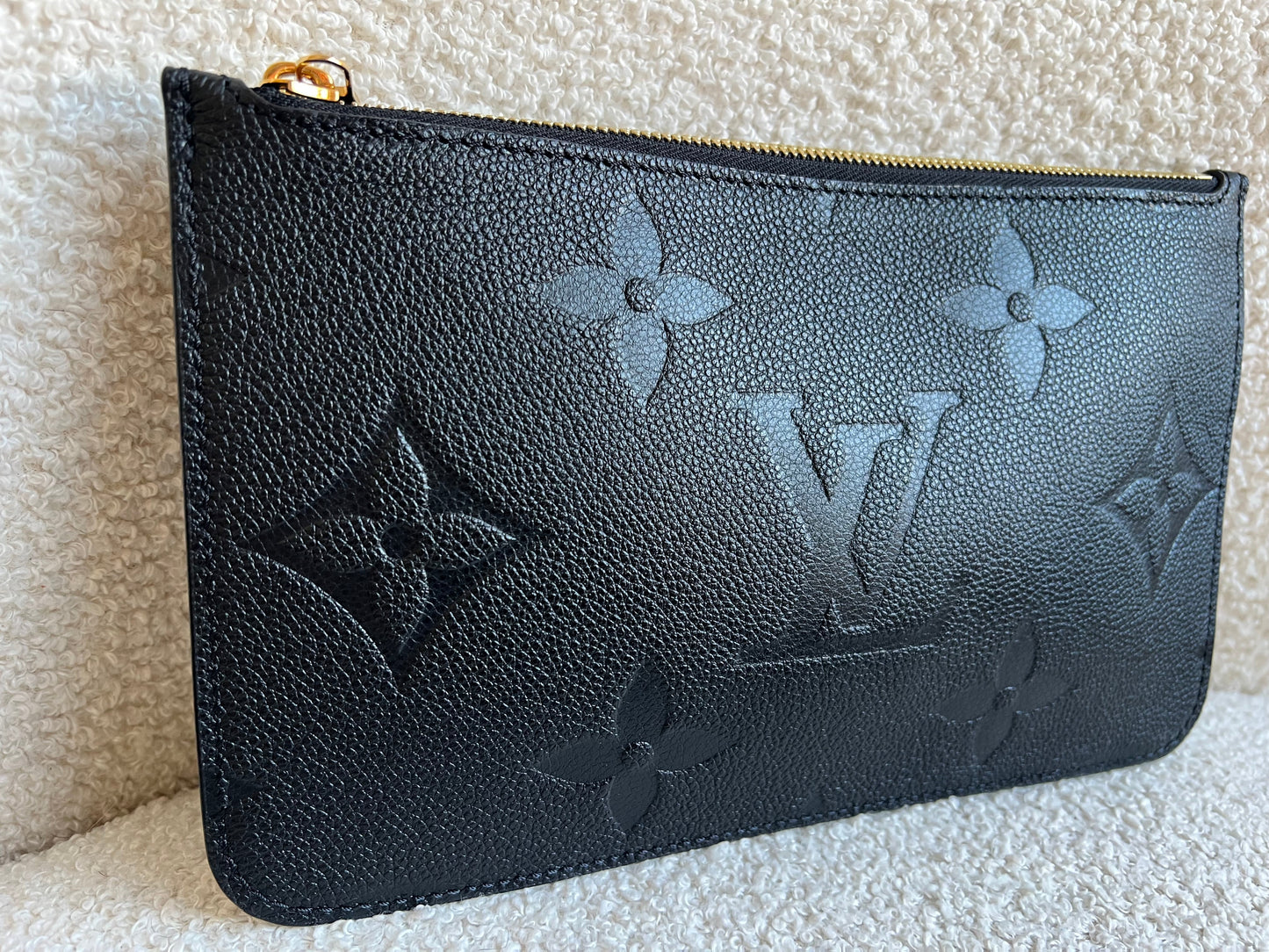 Louis Vuitton Pouch (from Neverfull) Black Empreinte
