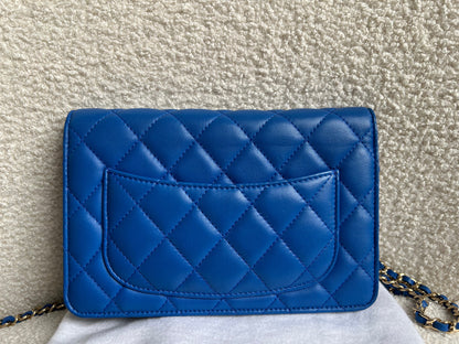 Chanel Blue Lambskin Wallet on Chain (RRP £2,930)