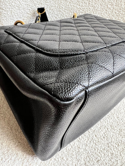 Chanel Black Caviar Grand Shopper Tote Gold Hardware (GST)