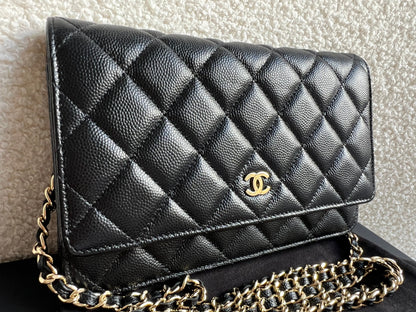 Chanel Black Caviar Wallet on Chain (RRP £2,930)