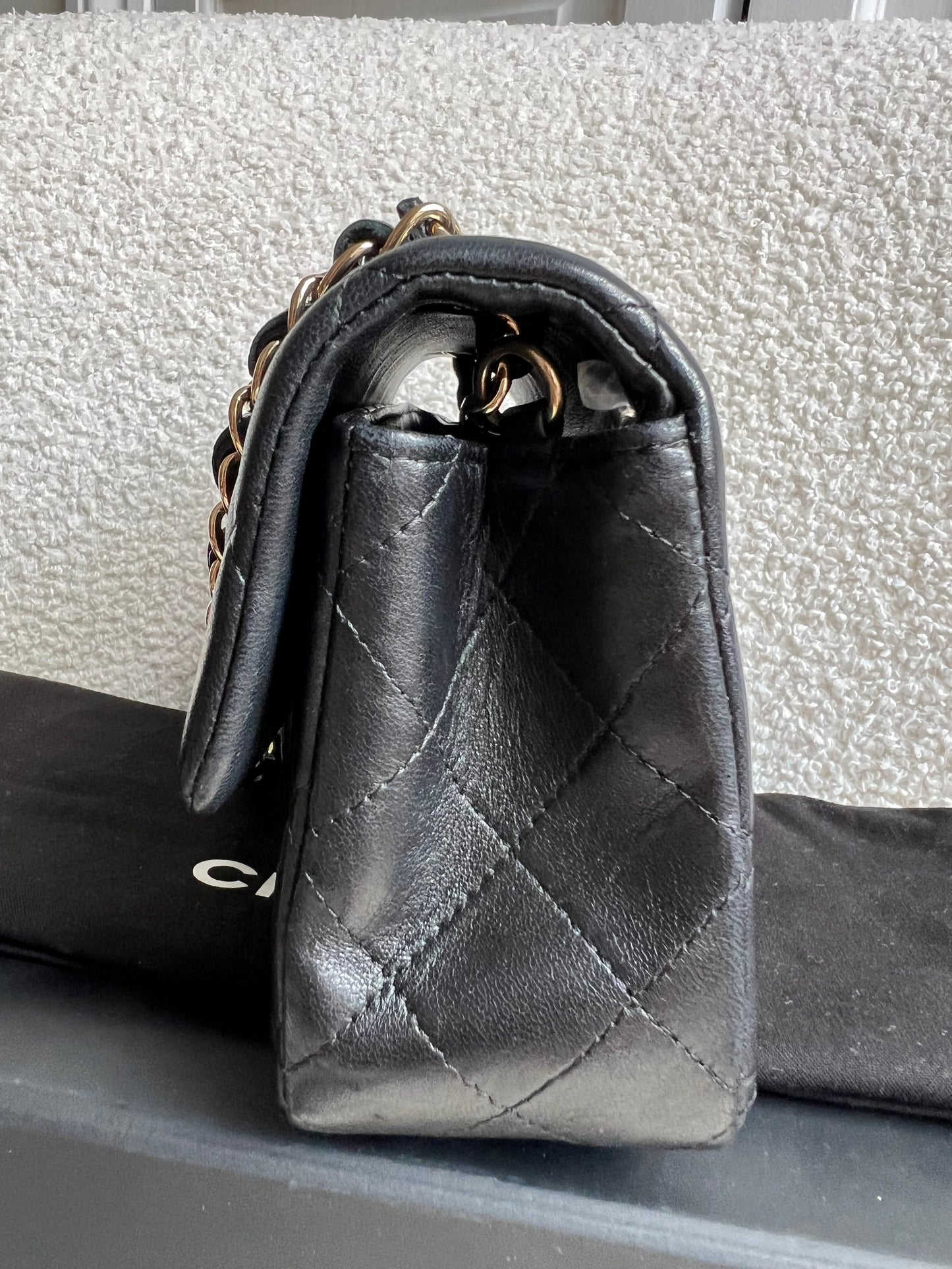 Chanel Mini Rectangular Classic Flap in Black Lambskin (RRP £4,390)