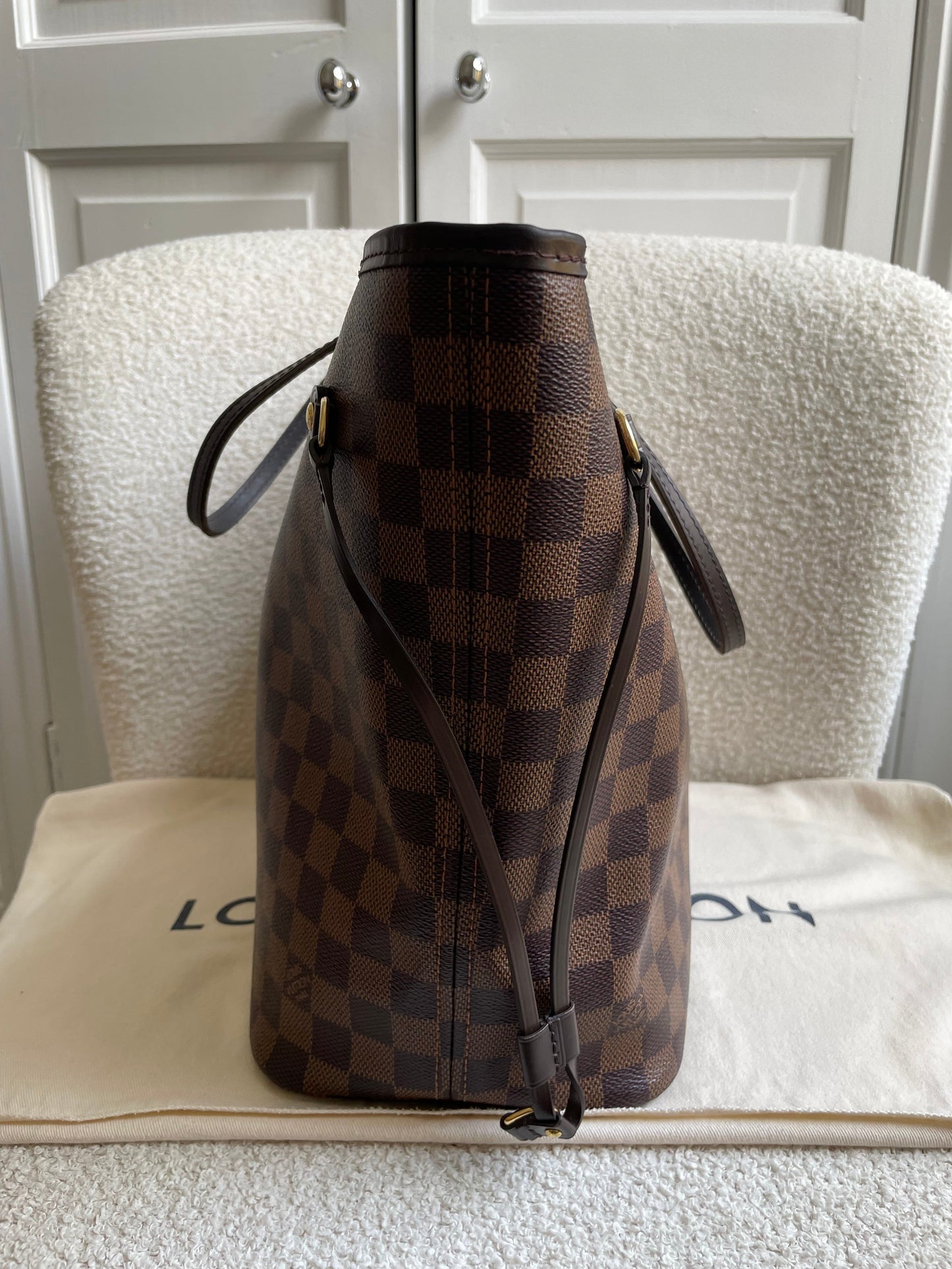 Louis Vuitton Neverfull MM Damier Ebene Cherry Interior (RRP £1,430)