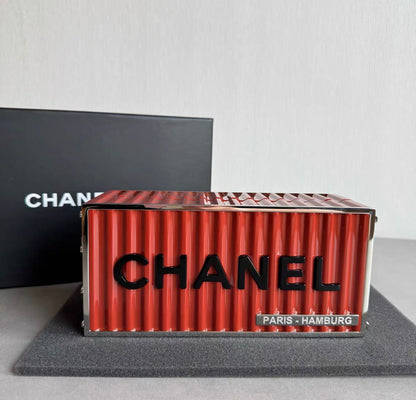 Chanel Luxury Leather Red Clutch