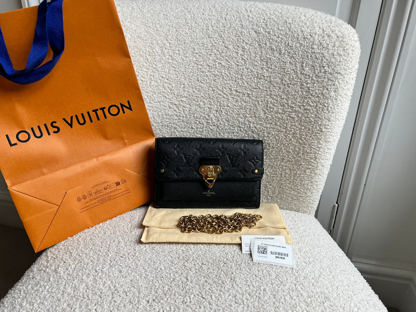 Louis Vuitton Black Empreinte Vavin Chain Wallet (RRP £1430)