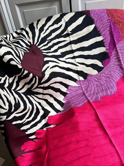 Hermès silk scarf Zebra Pegasus