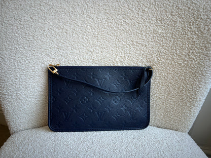 Louis Vuitton Pouch (from Carryall) Navy Empreinte