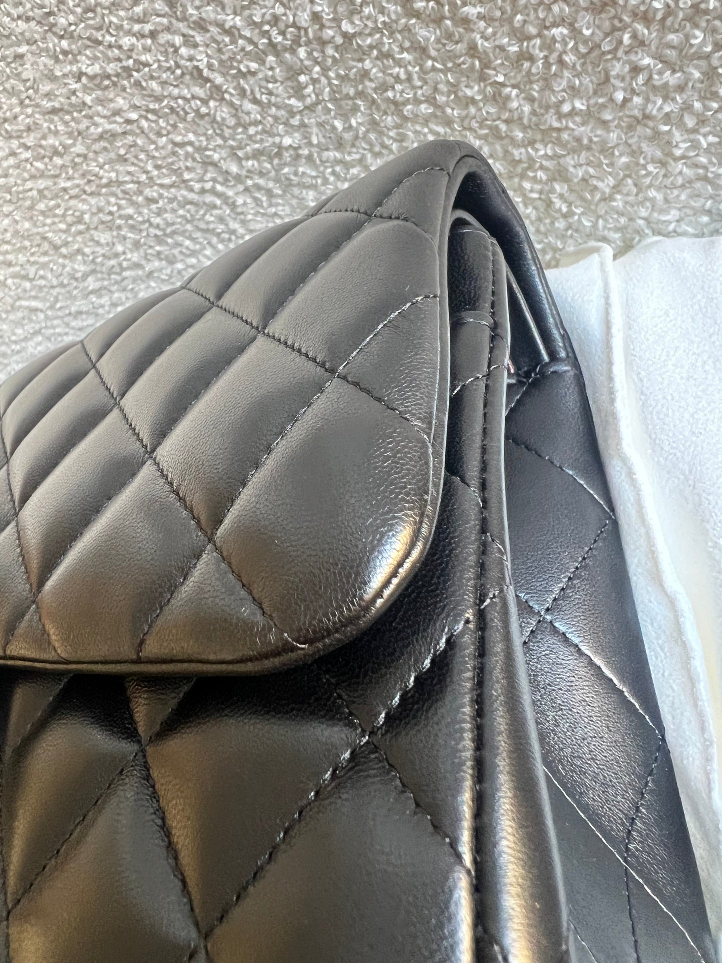 Chanel Jumbo Classic Flap in Black Lambskin Gold Hardware (RRP £9,830)