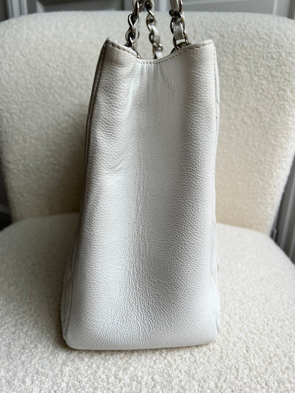 Chanel White Caviar Grand Shopper Tote (GST)