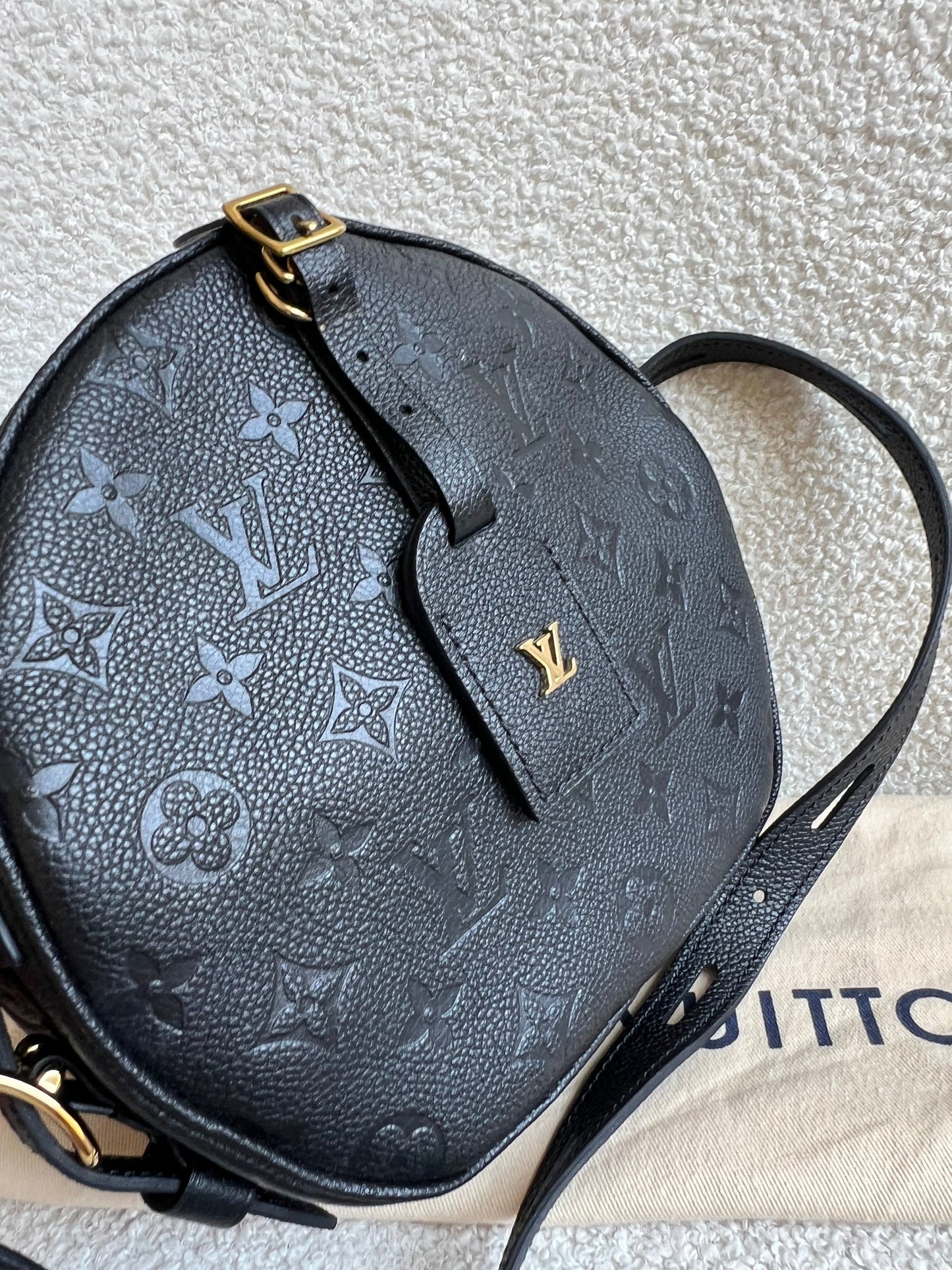 Louis Vuitton Boite Chapeau Souple MM Black Empreinte (RRP £2590)