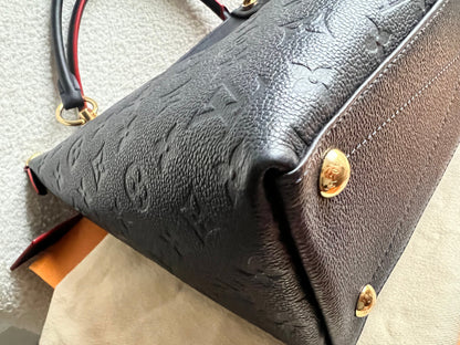 Louis Vuitton V Tote MM Navy Empreinte (RRP £2,390)