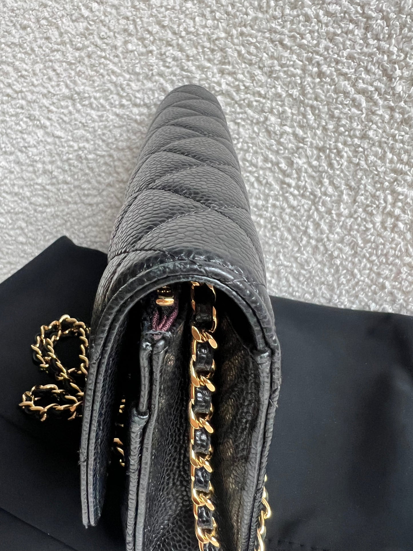 Chanel Black Caviar Wallet on Chain (RRP £2,930)