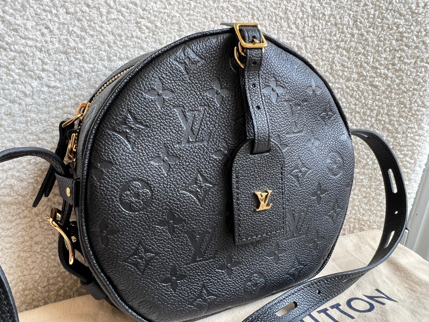 Louis Vuitton Boite Chapeau Souple MM Black Empreinte (RRP £2590)