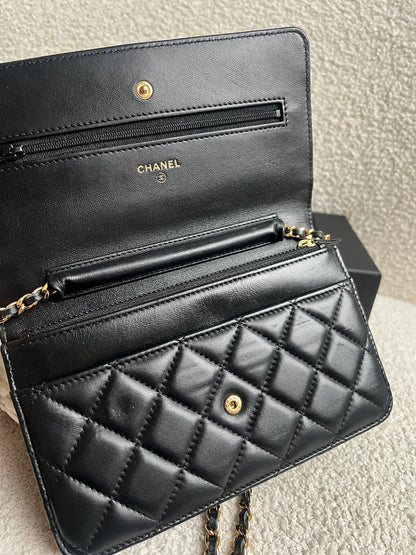 Chanel Wallet on Chain in Black Lambskin Gold Hardware (RRP £2,930)