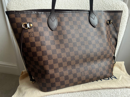 Louis Vuitton Neverfull MM Damier Ebene Rose Ballerine (RRP £1430)