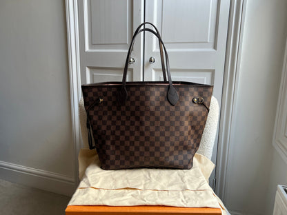 Louis Vuitton Neverfull MM Damier Ebene Rose Ballerine (RRP £1470)