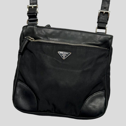 Prada Milano 00’s Nylon & Leather Crossbody Bag