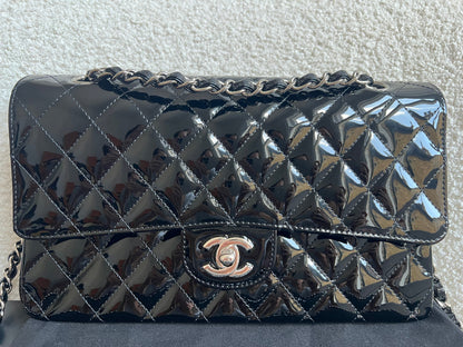 Chanel Medium Classic Flap in Black Patent Leather