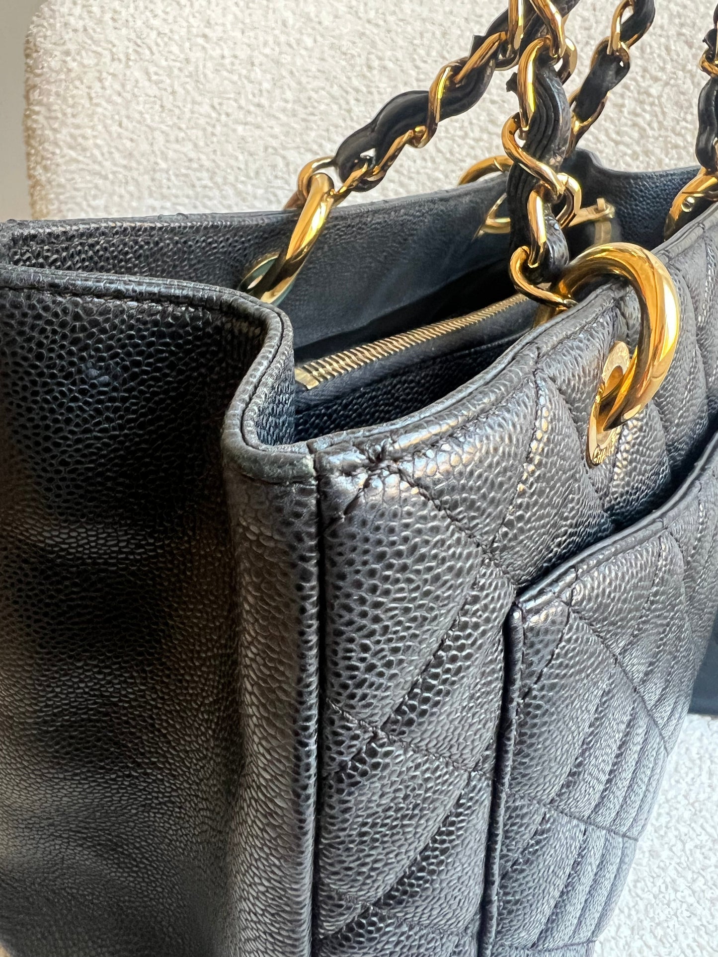 Chanel Black Caviar Grand Shopper Tote Gold Hardware (GST)