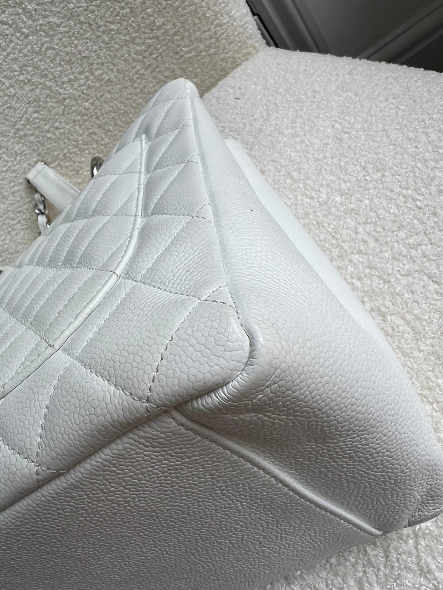 Chanel White Caviar Grand Shopper Tote (GST)