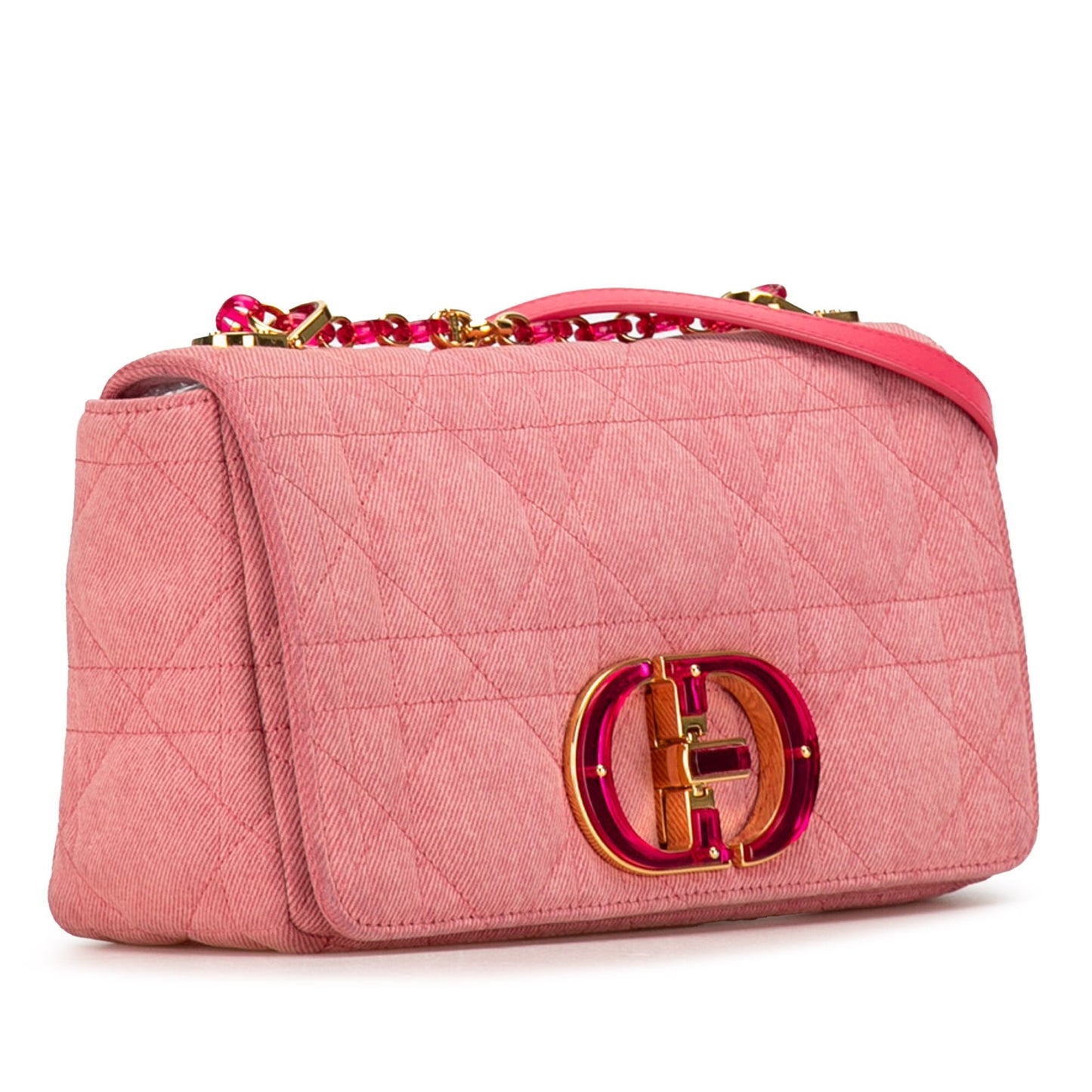 Dior Caro Cannage Pink Shoulder Bag Cannage