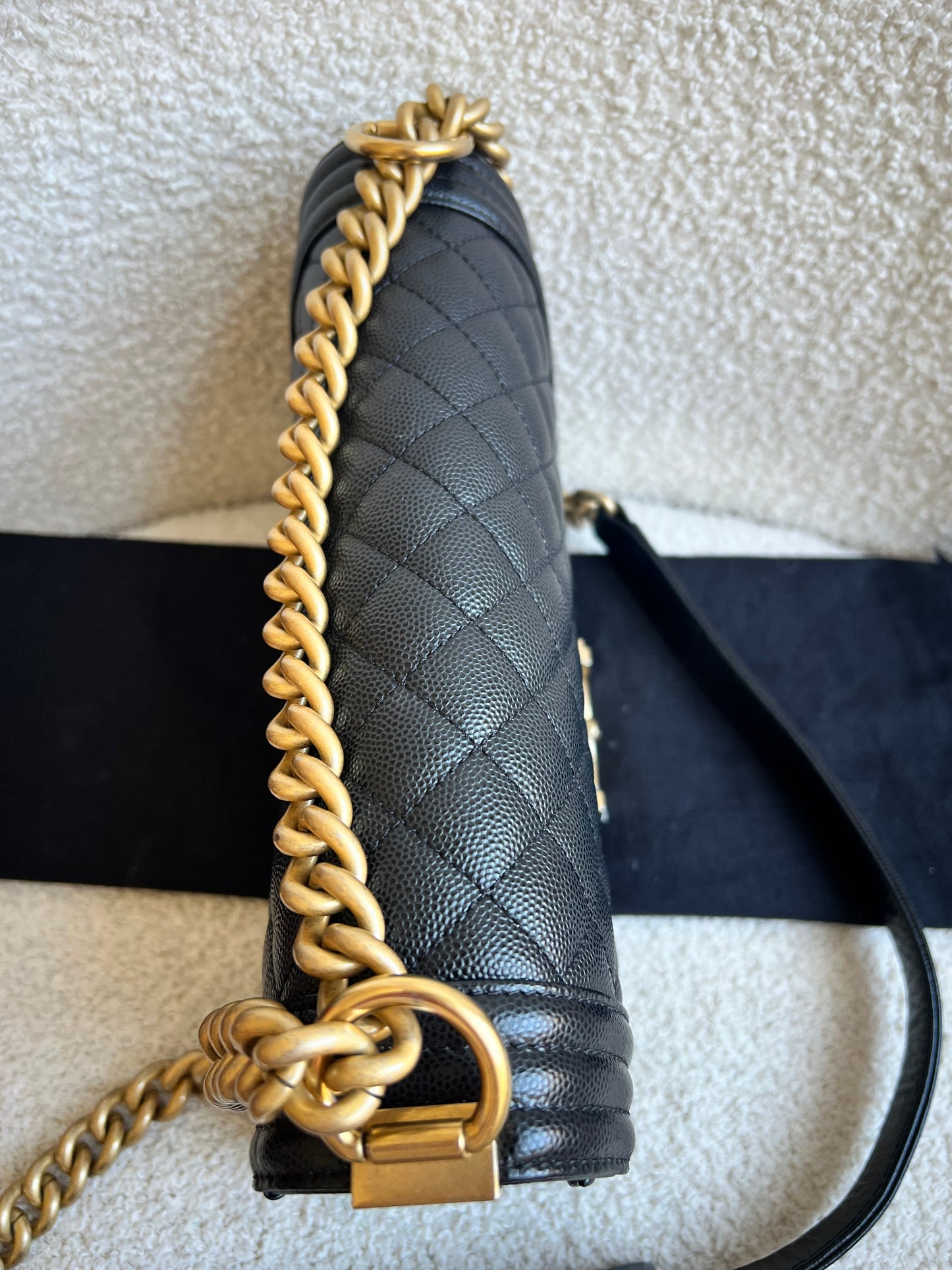 Chanel Black Caviar Medium Boy Bag (RRP £5800)