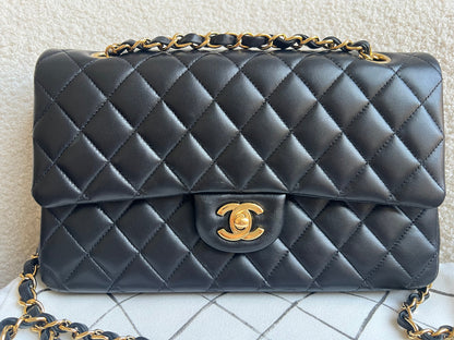 Chanel Medium Classic Flap in Black Lambskin Gold hardware (RRP £9090)