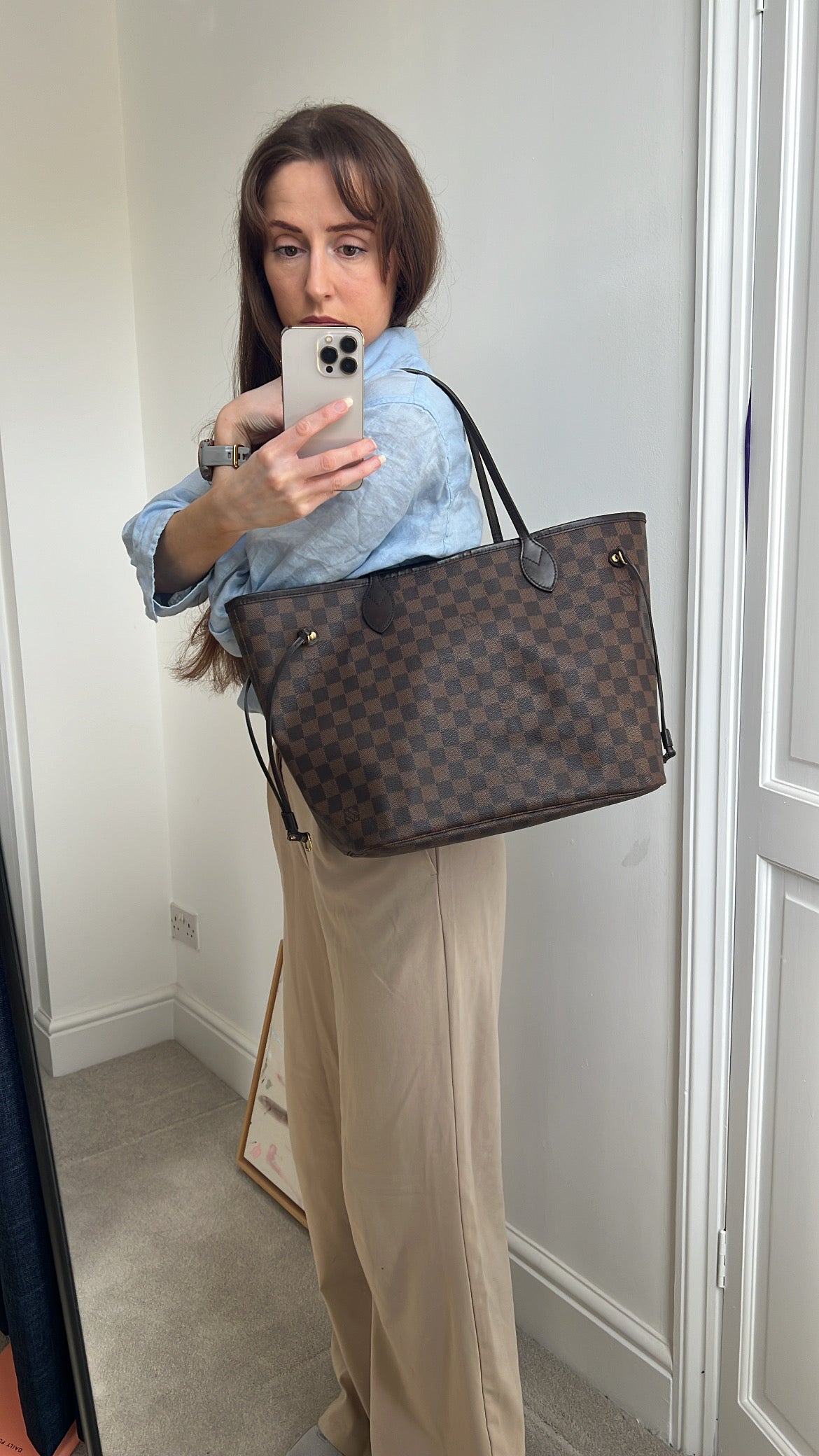 Louis Vuitton Neverfull MM Damier Ebene Cherry Interior (RRP £1,430)