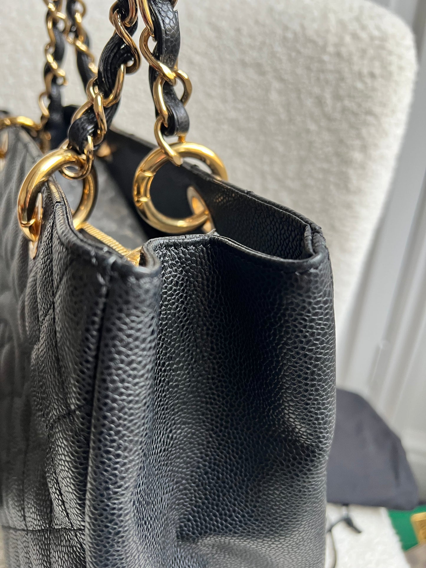 Chanel Black Caviar Grand Shopper Tote Gold Hardware (GST)
