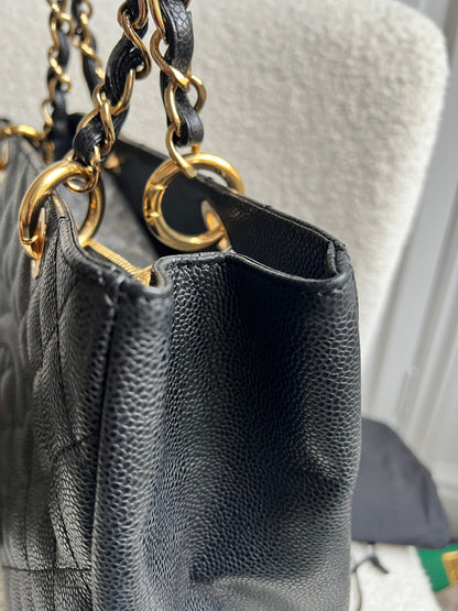 Chanel Black Caviar Grand Shopper Tote Gold Hardware (GST)