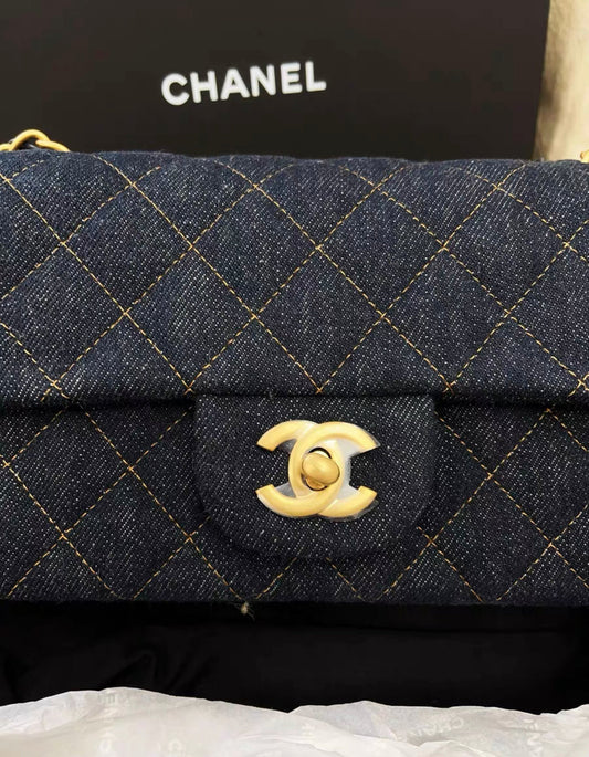 Chanel Mini Flap Gold Shoulder Bag