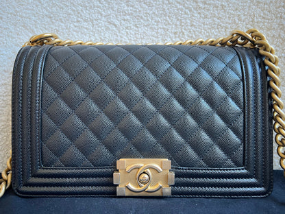 Chanel Black Caviar Medium Boy Bag (RRP £5800)